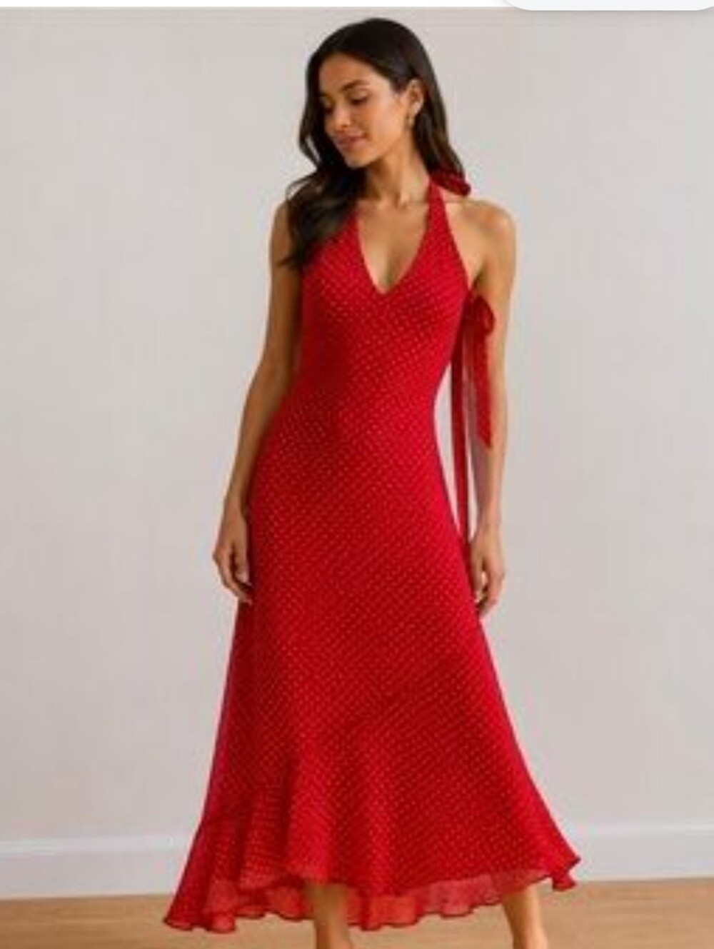 wild fable Red Halter Maxi Dress